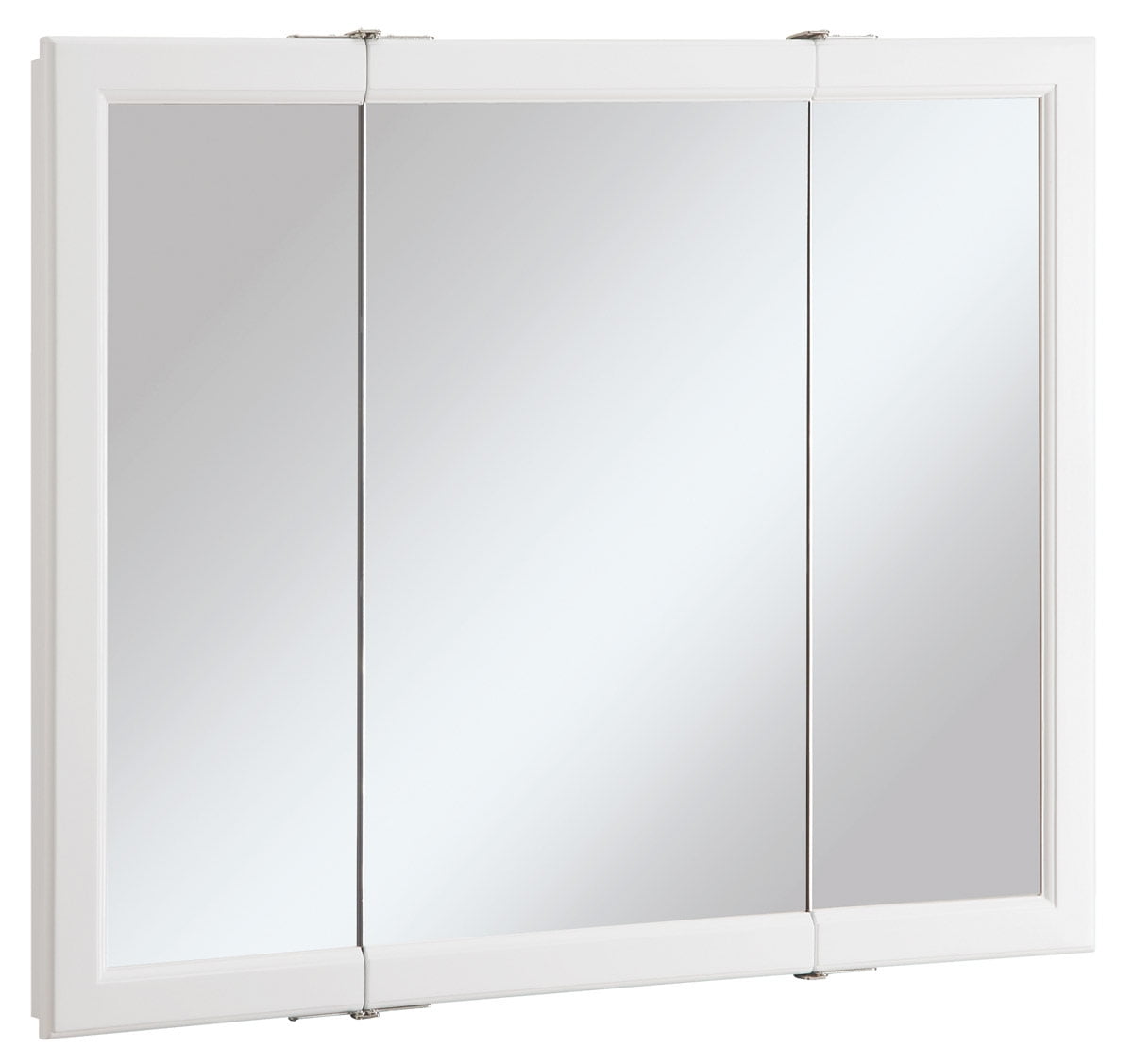 Wyndham White Tri-View 36'' Surface Mount Medicine Cabinet