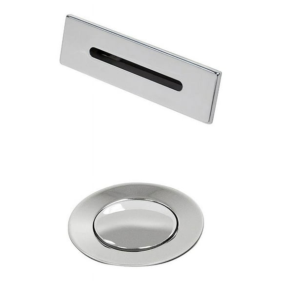 Wyndham Collection 2.5" Brass Universal Square Bathtub Trim Kit in Chrome