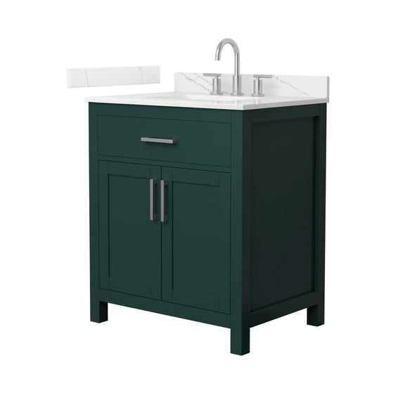 Wyndham Collection Wcg2424-30S-Qtz-Us3mxx Beckett 30" Free Standing Single Basin Vanity