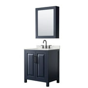 Wyndham Collection Wcv252530s-Qtz-Us3med Daria 30" Free Standing Single Basin Vanity Set -