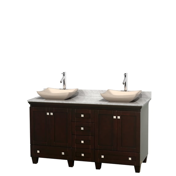 Wyndham Collection WCV800060DESCMGS2MXX 60 in. Double Bathro
