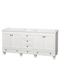 thumbnail image 1 of Wyndham Collection Acclaim 71" Oak Wood & Metal Double Bathroom Vanity in White, 1 of 2