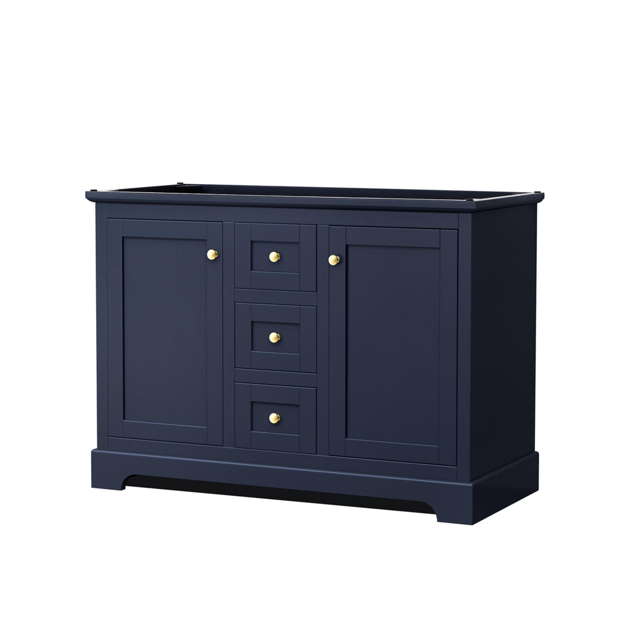 Wyndham Collection Avery 48" Wood Double Bathroom Vanity without Mirror ...