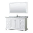 thumbnail image 1 of Wyndham Collection 60" Oval Sink Wood Single Bathroom Vanity in White, 1 of 3
