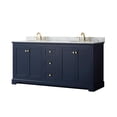 thumbnail image 1 of Wyndham Collection 72" Oval-Sinks Wood Double Bathroom Vanity in Blue/Gold, 1 of 5