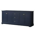 thumbnail image 1 of Wyndham Collection 80" Wood Double Bathroom Vanity without Mirror in Blue, 1 of 6