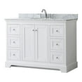 thumbnail image 1 of Wyndham Collection Oval-Sink Wood Single Bathroom Vanity in White/Chrome, 1 of 3