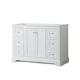 thumbnail image 1 of Wyndham Collection Avery 48 Inch Single Bathroom Vanity in White, No Countertop, No Sink, and No Mirror, 1 of 7