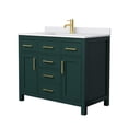 thumbnail image 1 of Wyndham Collection Beckett 42" Wood Single Bathroom Vanity in Gold/Green, 1 of 6