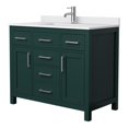 thumbnail image 1 of Wyndham Collection Beckett 42" Wood Single Bathroom Vanity in Nickel/Green, 1 of 3