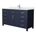 thumbnail image 1 of Wyndham Collection Beckett 60" Wood Single Bathroom Vanity in Dark Blue, 1 of 3