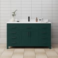 thumbnail image 1 of Wyndham Collection Beckett 60" Wood Single Bathroom Vanity in Green/Black, 1 of 7