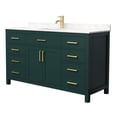 thumbnail image 1 of Wyndham Collection Beckett 60" Wood Single Bathroom Vanity in Green/Gold, 1 of 6