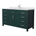 thumbnail image 1 of Wyndham Collection Beckett 60" Wood Single Bathroom Vanity in Nickel/Green, 1 of 6