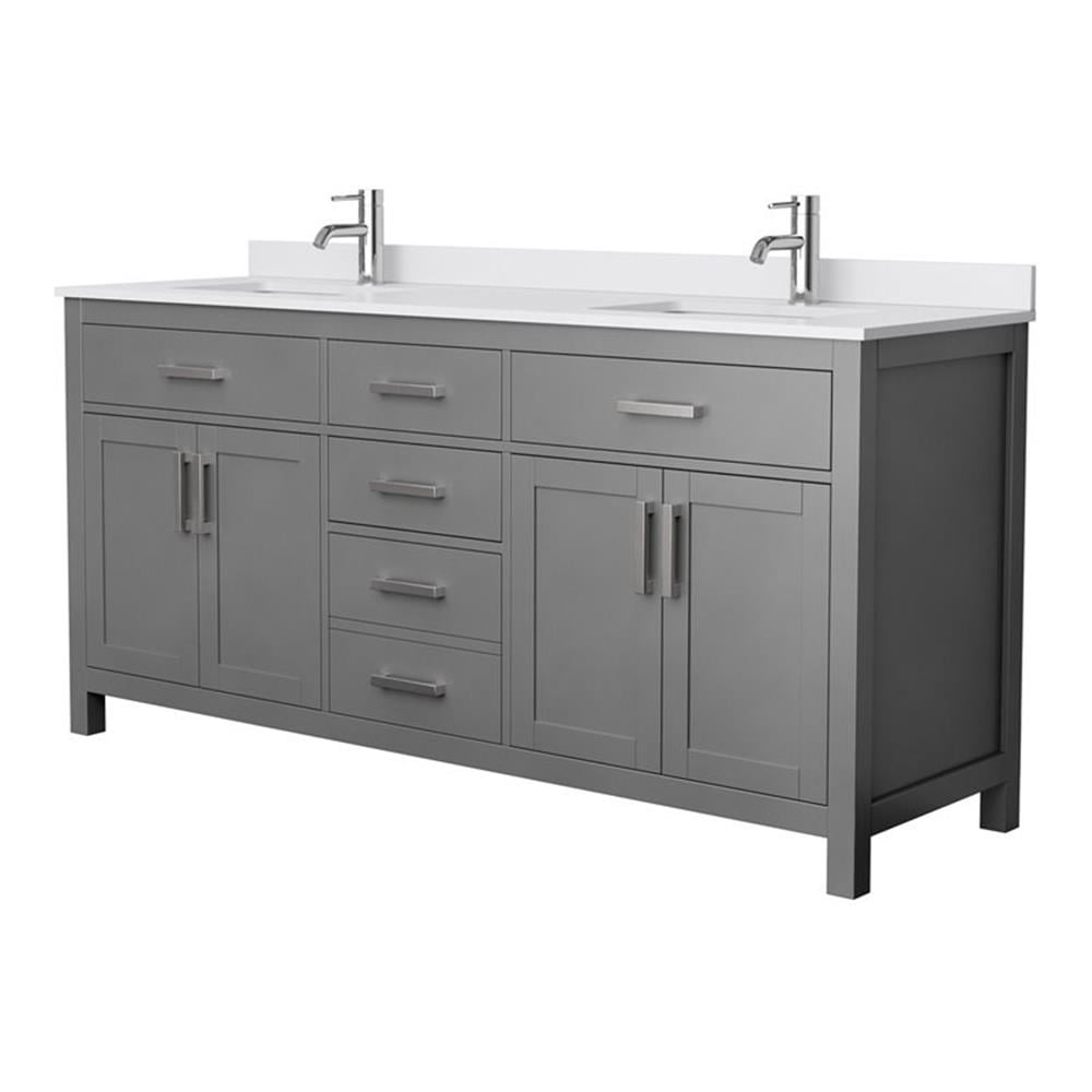 Beckett 72" Dark Gray Freestanding Double Bathroom Vanity