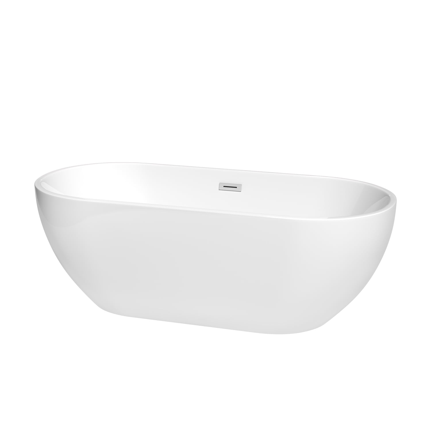 Brooklyn 67'' White Acrylic Freestanding Soaking Bathtub