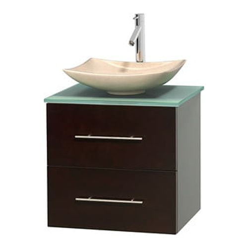 Wyndham Collection Centra 24 inch Single Bathroom Vanity in Matte White ...