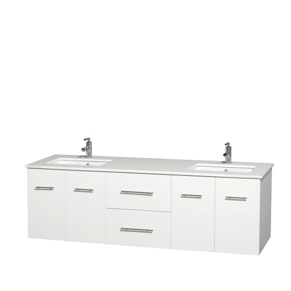 Wyndham Collection WCVW00972DWHWSUNSMXX 72 in. Double Bathro