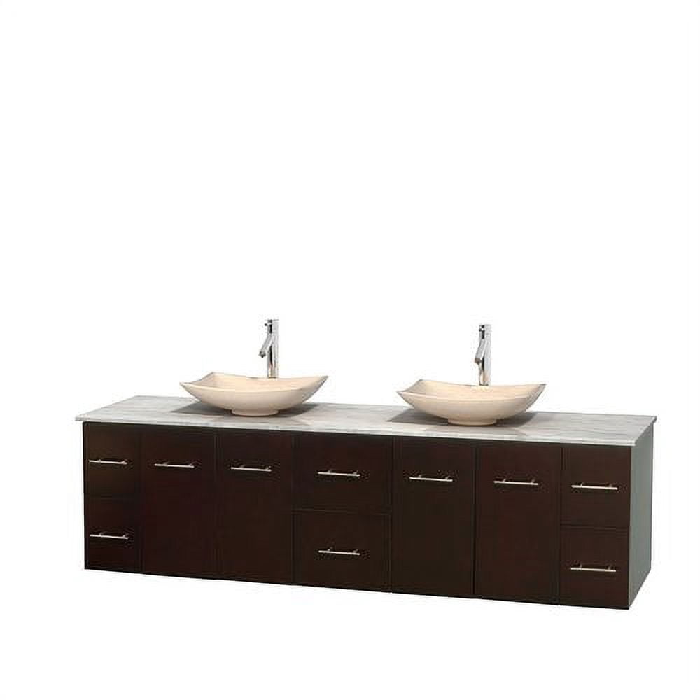 Wyndham Collection Centra 80 inch Double Bathroom Vanity in Espresso ...
