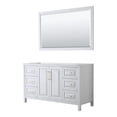 thumbnail image 1 of Wyndham Collection Daria 60" No Sink Wood Single Bathroom Vanity in White/Gold, 1 of 2