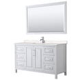 thumbnail image 1 of Wyndham Collection Daria 60" Square Sink Wood Single Bathroom Vanity in White, 1 of 5