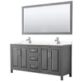 thumbnail image 1 of Wyndham Collection Daria 72" Light Vein Wood Double Bathroom Vanity in Gray, 1 of 5