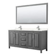 thumbnail image 1 of Wyndham Collection Daria 72" Light Vein Wood Double Bathroom Vanity in Gray, 1 of 3