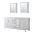 thumbnail image 1 of Wyndham Collection Daria 72" No-Sink Wood Double Bathroom Vanity in White/Gold, 1 of 3