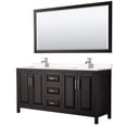 thumbnail image 1 of Wyndham Collection Daria 72" Square-Sink Wood Double Bathroom Vanity in Espresso, 1 of 5