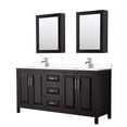 thumbnail image 1 of Wyndham Collection Daria 72" Wood Double Bathroom Vanity in Dark Espresso/Chrome, 1 of 5