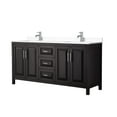 thumbnail image 1 of Wyndham Collection Daria 72" Wood Double Bathroom Vanity in Espresso/Chrome, 1 of 7