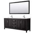 thumbnail image 1 of Wyndham Collection Daria 80" Light Vein Wood Double Bathroom Vanity in Espresso, 1 of 5