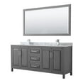 thumbnail image 1 of Wyndham Collection Daria 80" Square-Sinks Wood Double Bathroom Vanity in Gray, 1 of 3