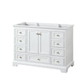 thumbnail image 1 of Wyndham Collection Deborah 48" Wood Single Bathroom Vanity in Brushed Gold/White, 1 of 7