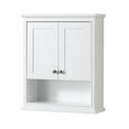 thumbnail image 1 of Wyndham Collection Deborah Wood Bathroom Wall-Mounted Storage Cabinet in White, 1 of 7