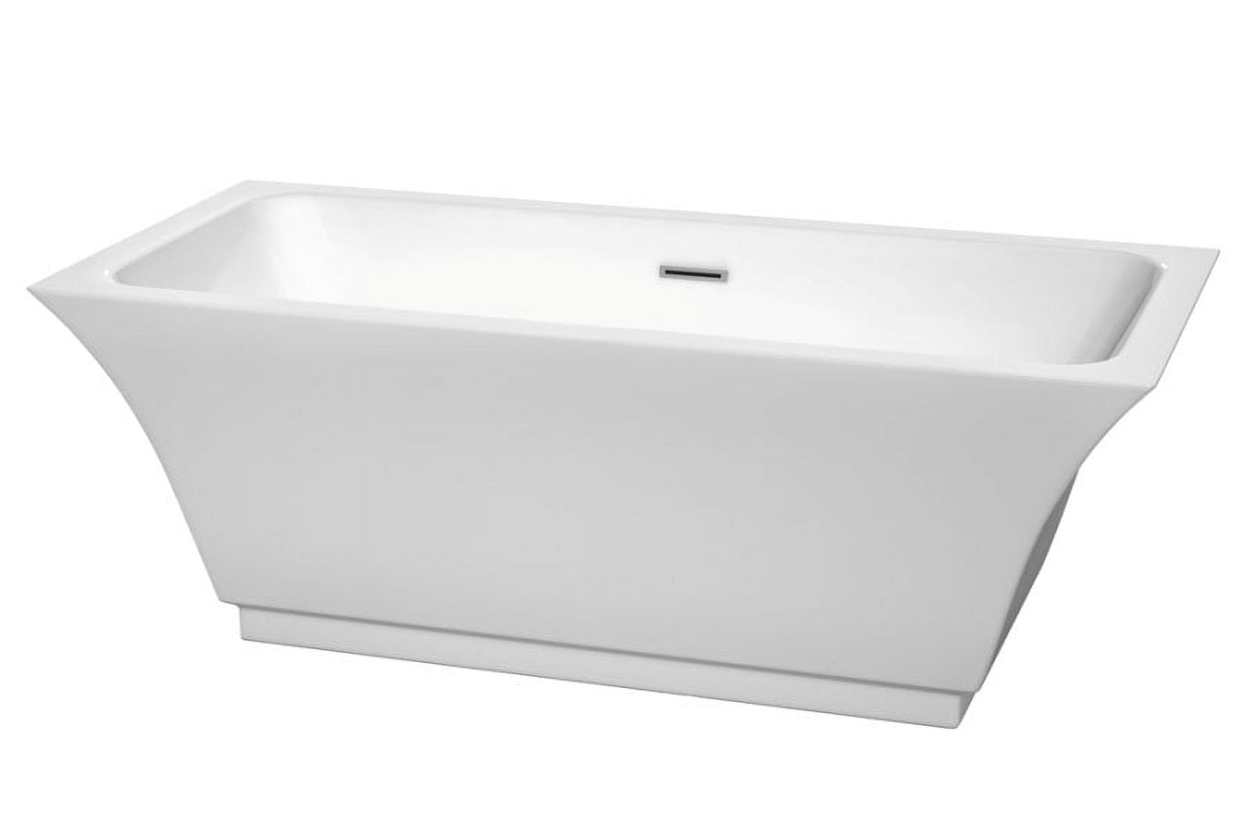 Galina 67'' White Acrylic Freestanding Soaking Bathtub