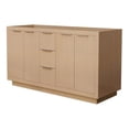 thumbnail image 1 of Wyndham Collection Maroni 59.25" No Sink Wood Double Bathroom Vanity in Natural, 1 of 2