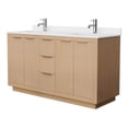 thumbnail image 1 of Wyndham Collection Maroni 60" Plywood Double Bathroom Vanity in Natural, 1 of 3