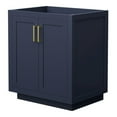 thumbnail image 1 of Wyndham Collection Miranda 30" No-Sink Wood Single Bathroom Vanity in Blue/Gold, 1 of 2