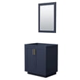 thumbnail image 1 of Wyndham Collection Miranda 30" No Sink Wood Single Bathroom Vanity in Blue/Gold, 1 of 5