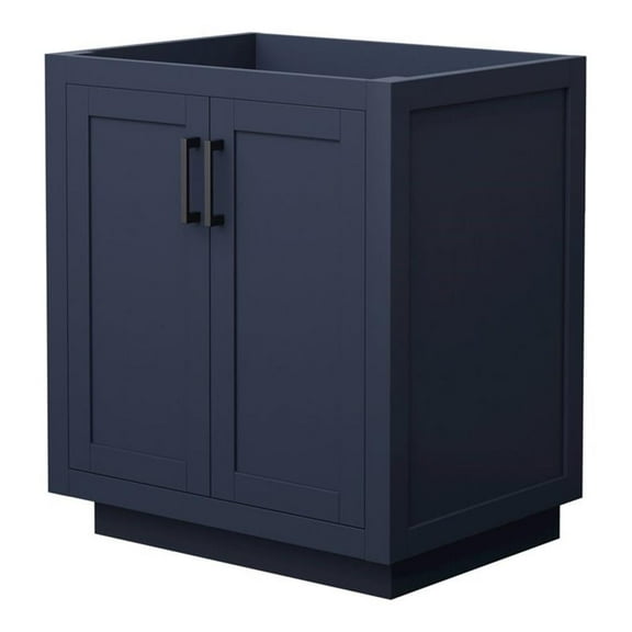 Wyndham Collection Miranda 30" No-Sink Wood Single Bathroom Vanity in Dark Blue