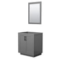 thumbnail image 1 of Wyndham Collection Miranda 30" No Sink Wood Single Bathroom Vanity in Gray/Black, 1 of 5