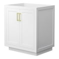 thumbnail image 1 of Wyndham Collection Miranda 30" No-Sink Wood Single Bathroom Vanity in White/Gold, 1 of 2