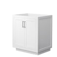 thumbnail image 1 of Wyndham Collection Miranda 30" Wood Single Bathroom Vanity - Nickel/White, 1 of 4