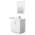 thumbnail image 1 of Wyndham Collection Miranda 30" Wood Single Bathroom Vanity in White/Nickel Trim, 1 of 7