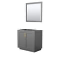 thumbnail image 1 of Wyndham Collection Miranda 36" No Sink Wood Single Bathroom Vanity in Gray/Gold, 1 of 5