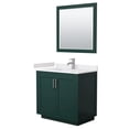 thumbnail image 1 of Wyndham Collection Miranda 36" Wood Single Bathroom Vanity in Green/Brush Nickel, 1 of 7