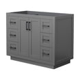 thumbnail image 1 of Wyndham Collection Miranda 42" No-Sink Wood Single Bathroom Vanity in Gray/Black, 1 of 4