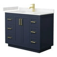 thumbnail image 1 of Wyndham Collection Miranda 42" Wood&Marble Single Bathroom Vanity in Gold/Blue, 1 of 3