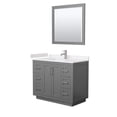 thumbnail image 1 of Wyndham Collection Miranda 42" Wood&Marble Single Bathroom Vanity in Gray/Nickel, 1 of 7